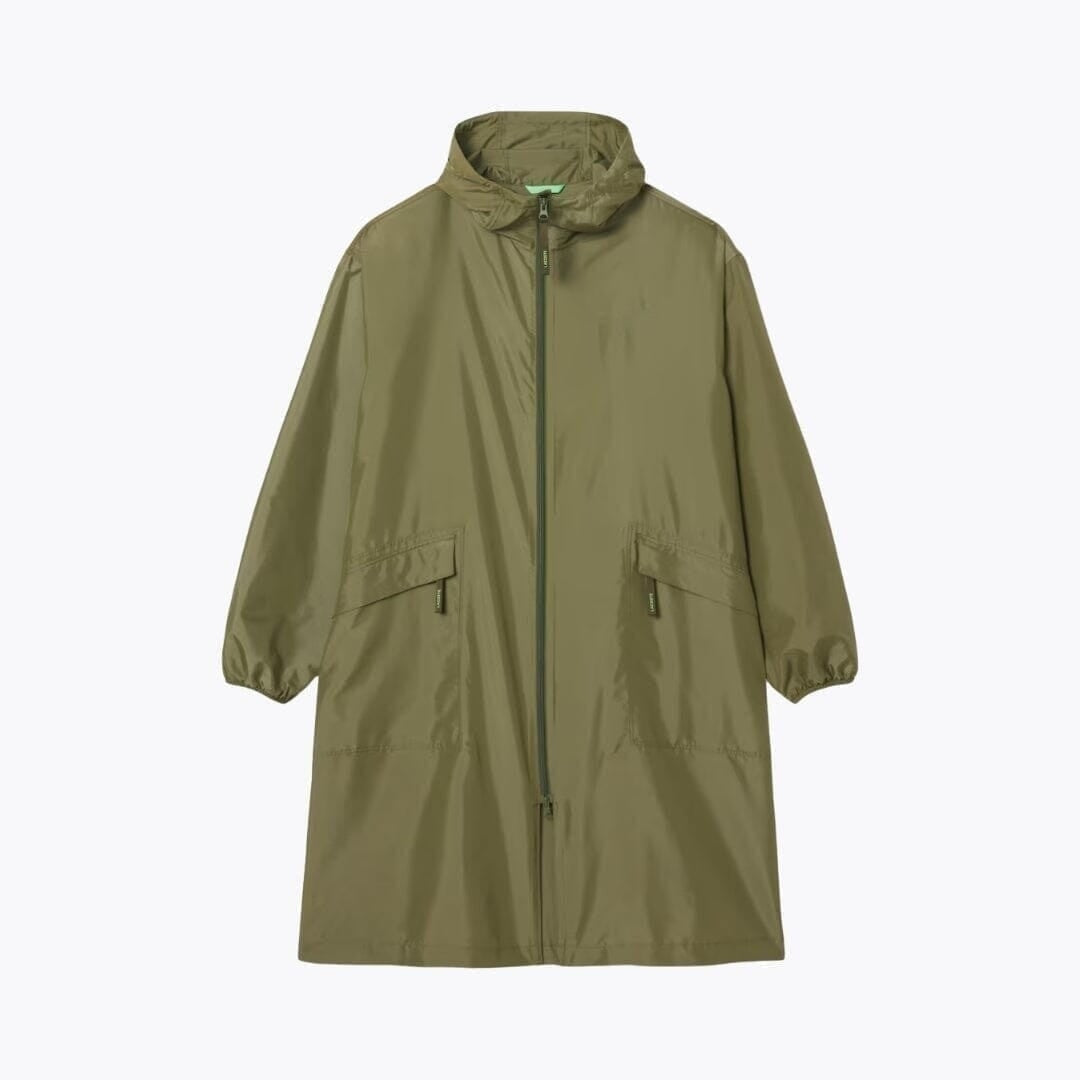 Long Packable Water-Repellent Parka