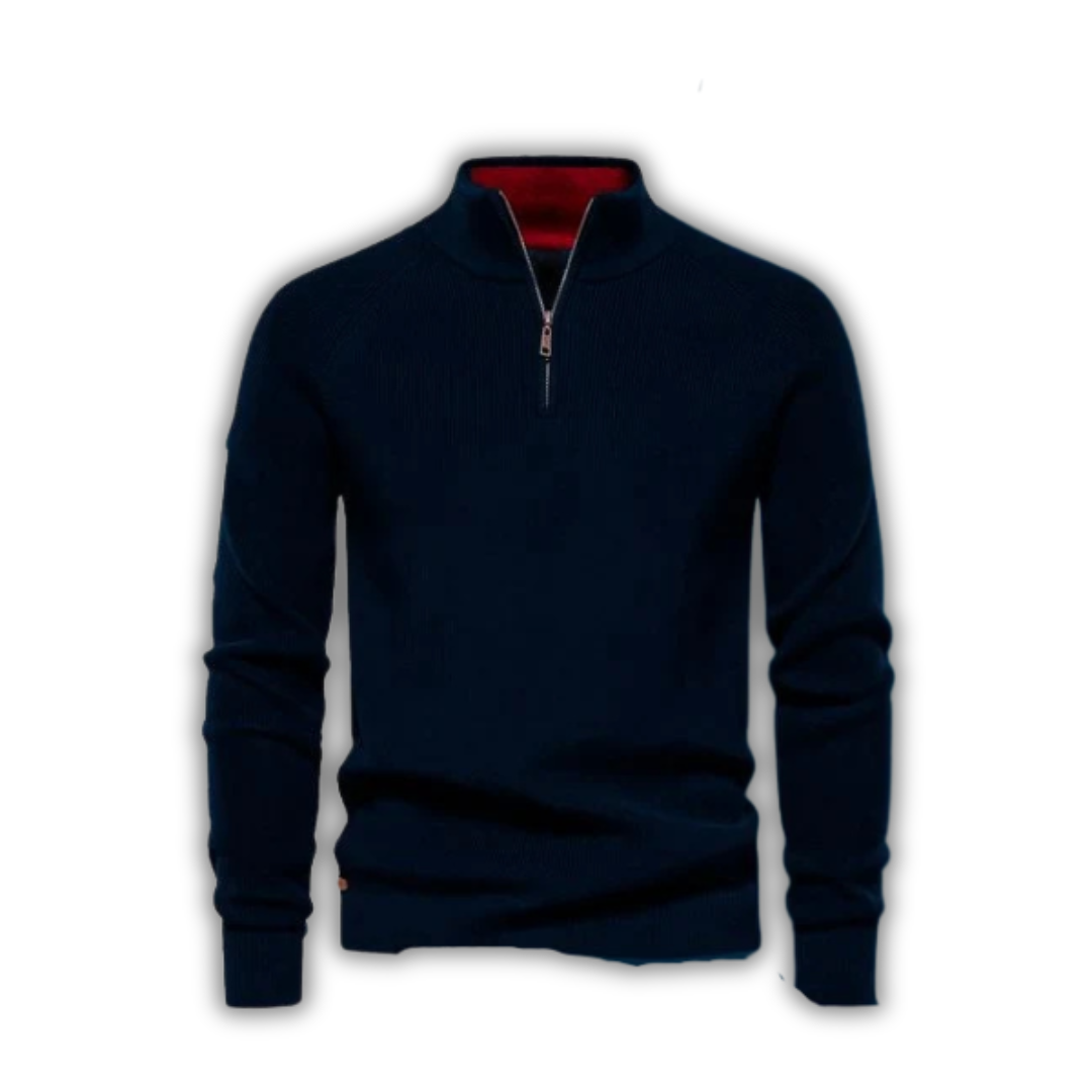 Pull Col Zippé