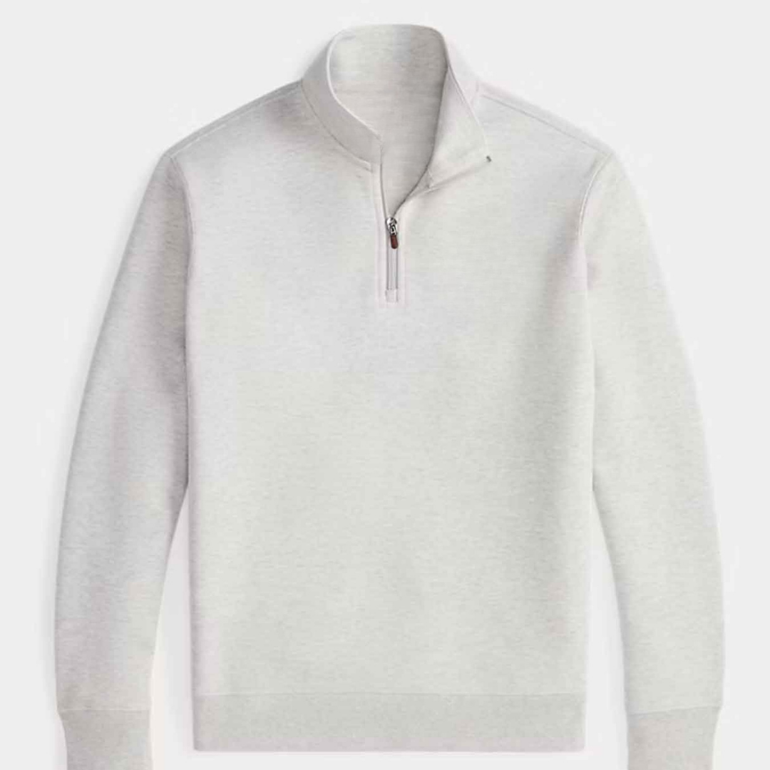Half-Zip Pullover - Light Grey