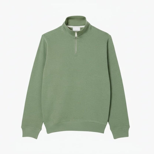 Zip-up High Neck Sweatshirt